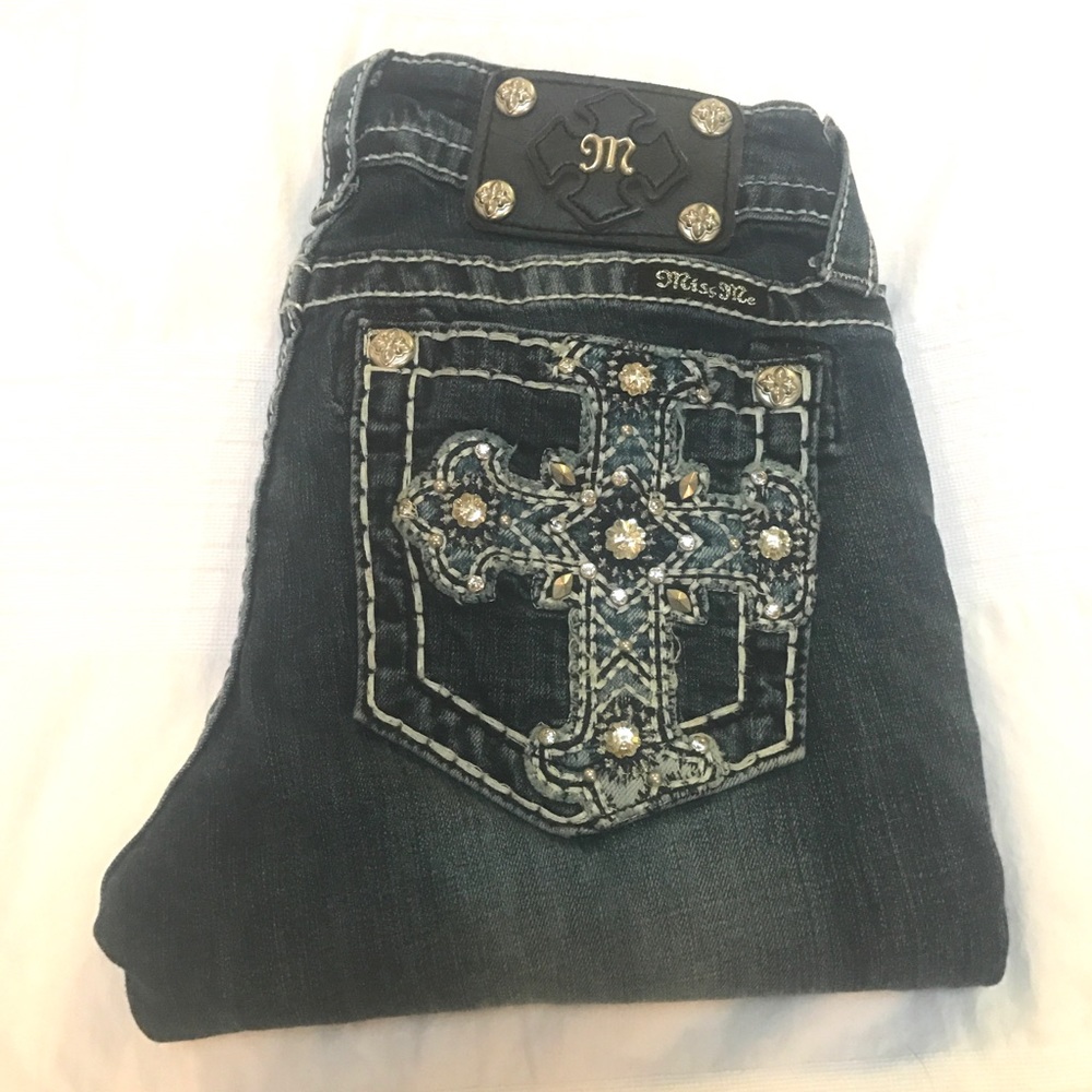 Miss Me  Dark Stretch Skinny Jeans Size 25